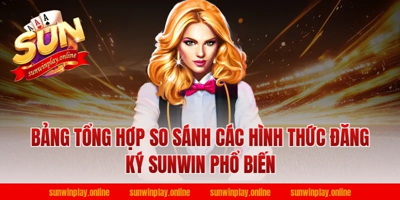 Bảng tổng hợp so sánh các hình thức đăng ký sunwin phổ biến